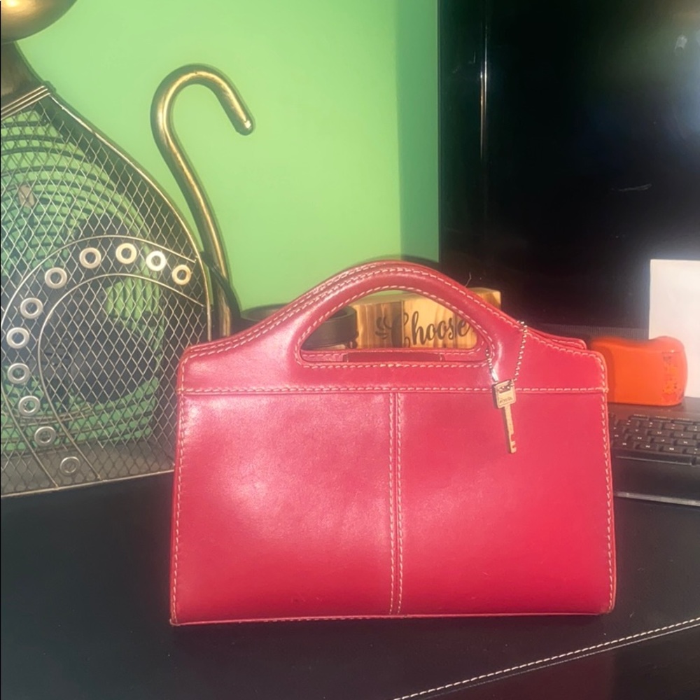 Red Fossil Purse